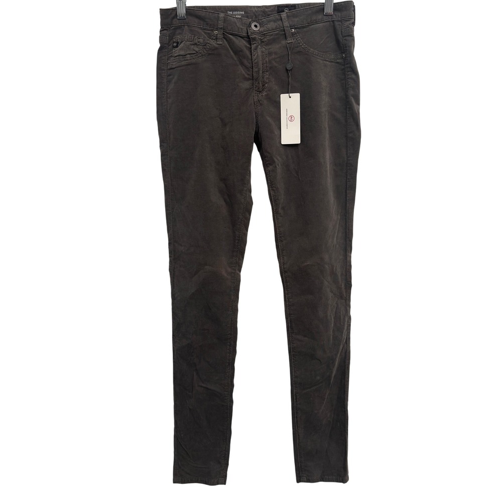 AG Adriano Goldschmied The Legging Corduroy Pants Grey Super Skinny 28R